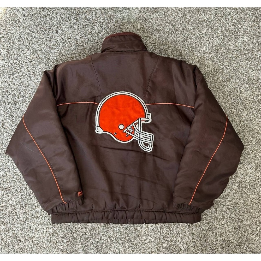 Cleveland Browns Mirage Team NFL Bomber Jacket Brown Size XL